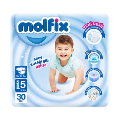 Molfix Avantajlı Paket 5 Beden Junior 11-18 Kg 30'lu - Molfix
