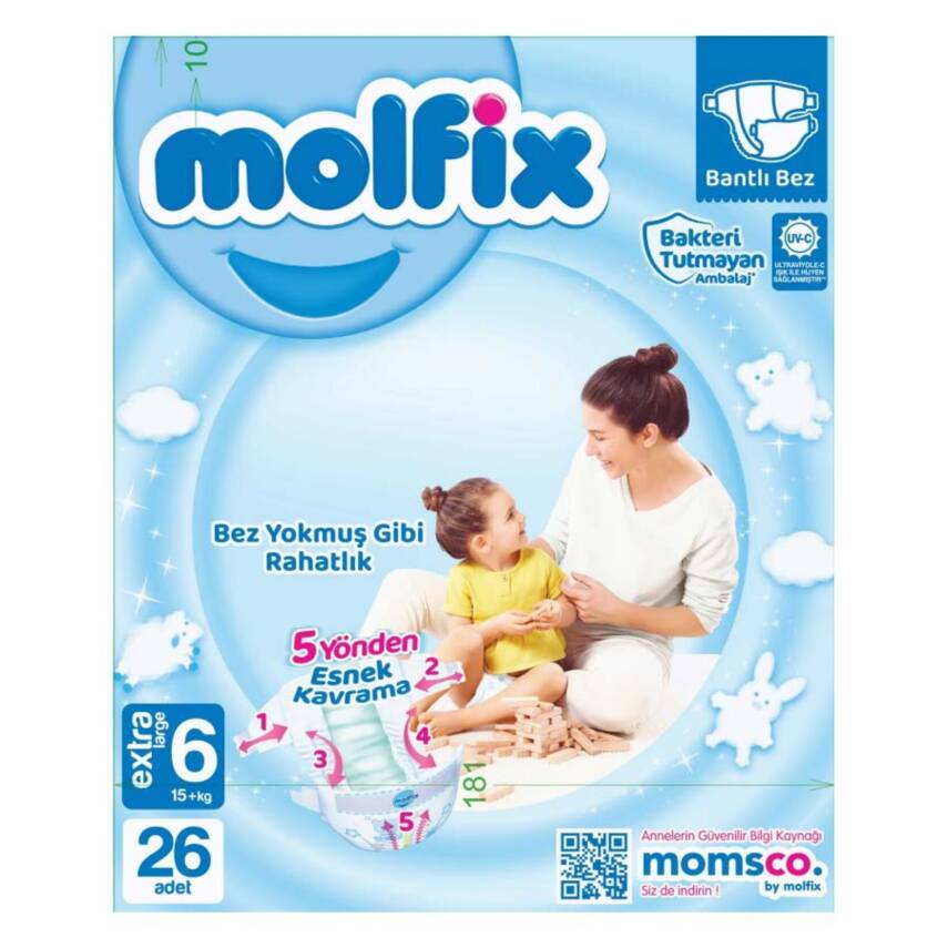 Molfix Avantajlı Paket 6 No Xl 15+ Kg 26'lı - 1