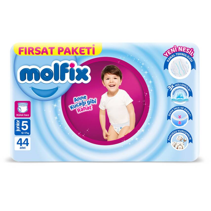 Molfıx Külot Bez Fırsat 5 Beden Junior 12-17 Kg 44'lü - 1