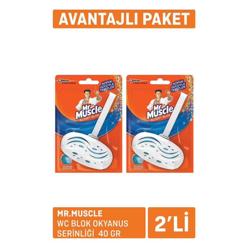 Mr.Muscle Wc Blok Okyanus Serinliği 2 x 40G - 1
