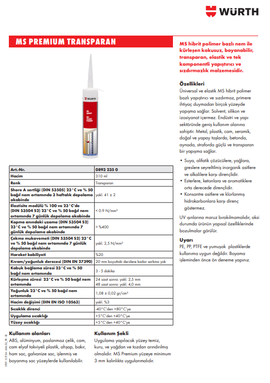 Ms Premium Transparan 310ML - 2