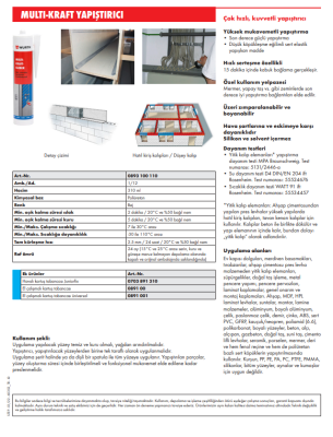 Multi Kuvvetli-Hızlı Yapıştırıcı Bej 310ML - 2