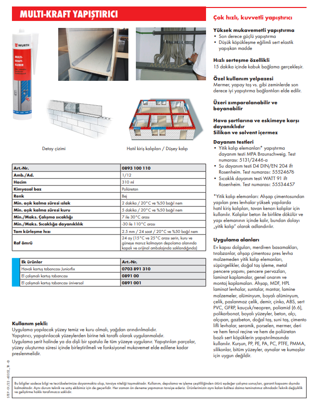 Multi Kuvvetli-Hızlı Yapıştırıcı Bej 310ML - 2