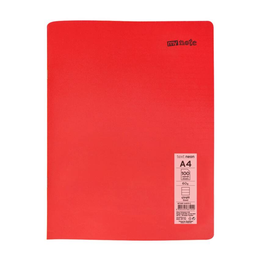 Mynote Çizgili Defter Text Neo A4 100 Yaprak - 1