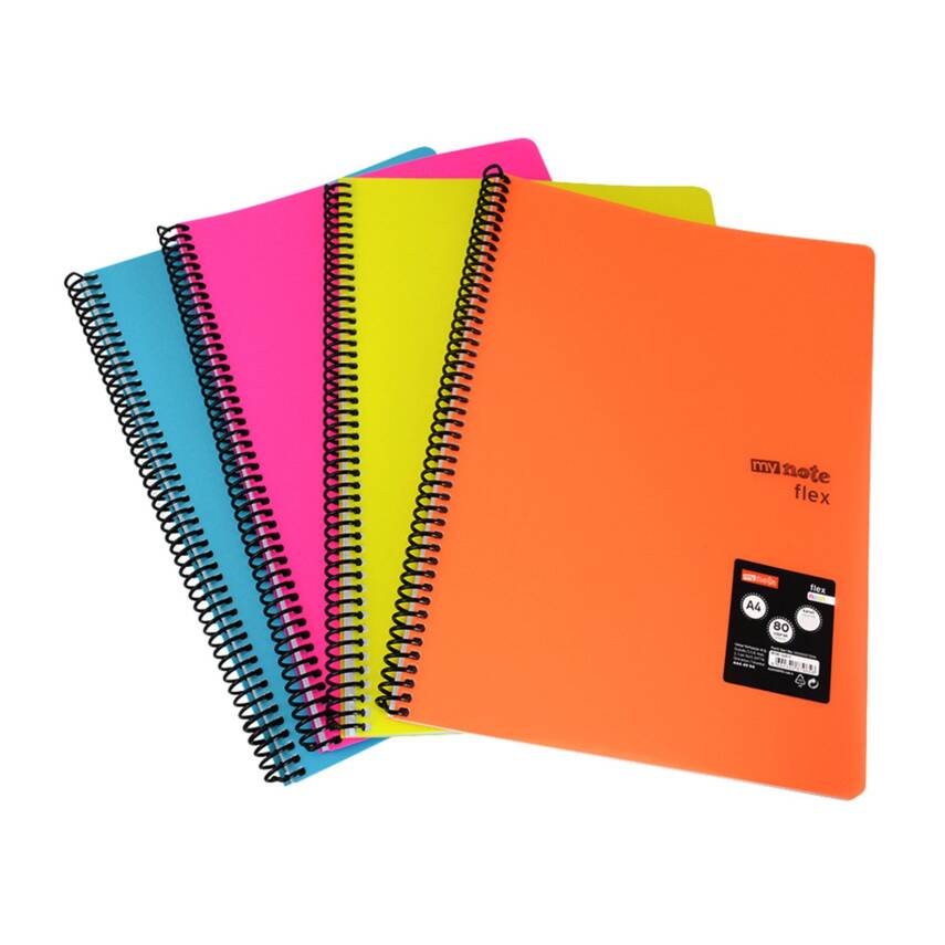 Mynote Flex Neon SP A4 80 Kareli Defter - 1