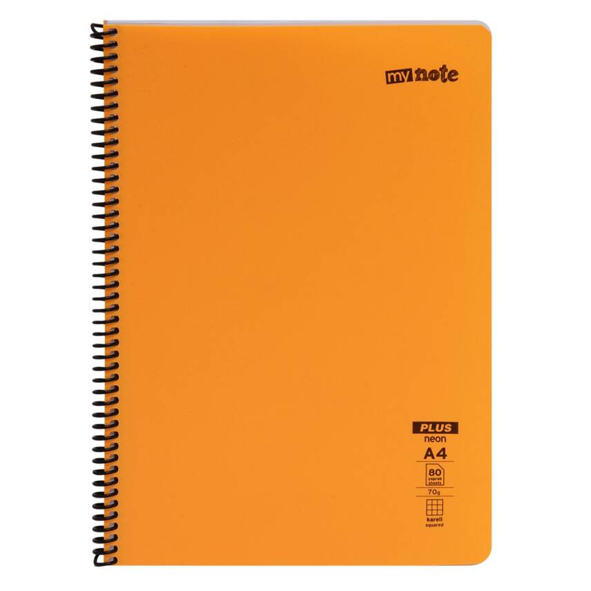 Mynote Plus Neon Defter A4 80 Yaprak Kareli - 1