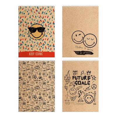 Mynote Smiley Bloknot A5 100 Yaprak Kareli - Mynote