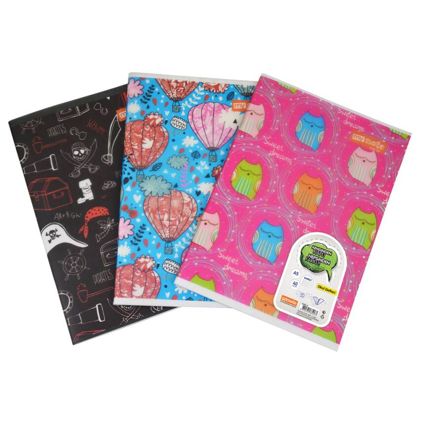 Mynote Textup A5 40 Yaprak Kareli - 1