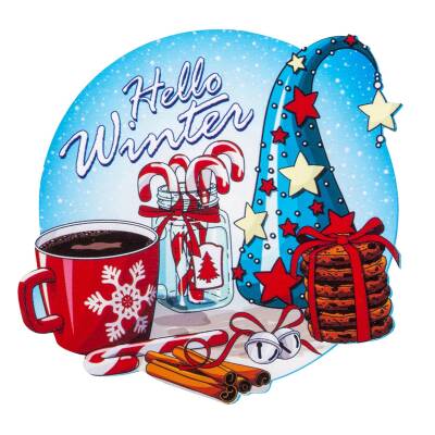 Myros Ahşap Bardak Altlığı Kış Temalı - Myros