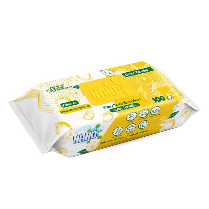 Nano Yüzey Temizlik Havlusu Limon 100'lü - 1