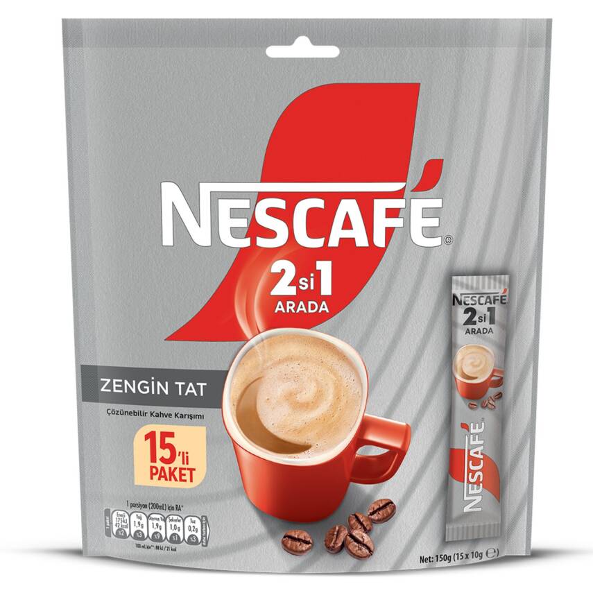 Nescafe 2'si 1 Arada Paket 15 x 10 G - 1