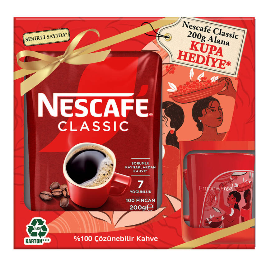 Nescafe Classic Eko Paket 200 G + Koleksiyonluk Kupa - 1