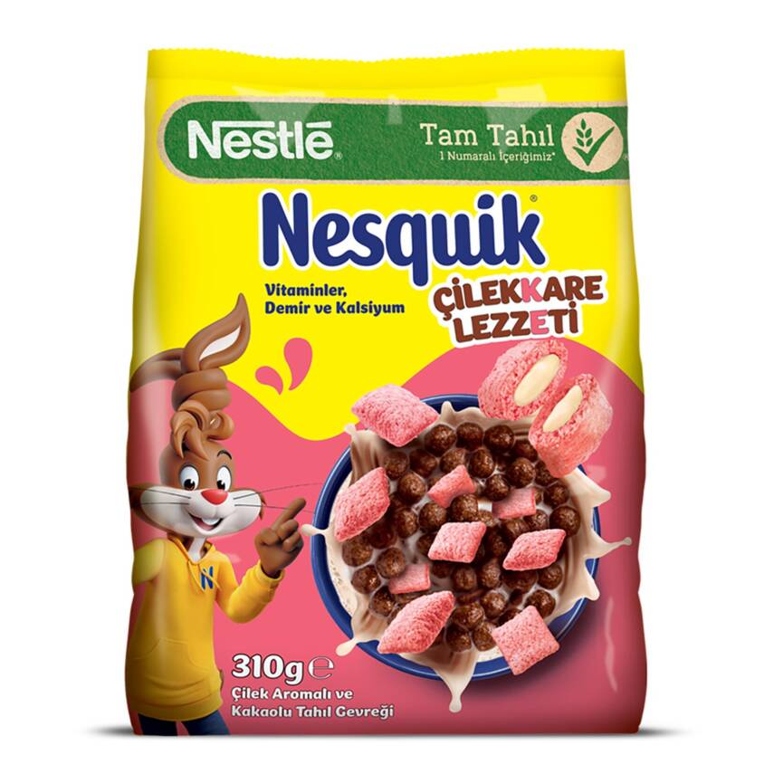 Nesquik Çilekkare Çilek Aromalı Tahıl Gevrek 310G - 1