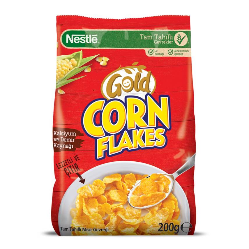 Nestle Gold Corn Flakes Tam Tahıl Mısır Gevreği 200 G - 1