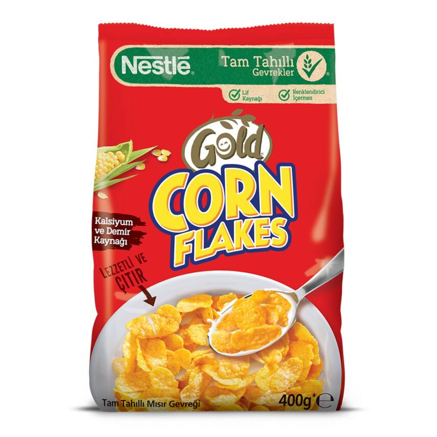 Nestle Gold Corn Flakes Tam Tahıl Mısır Gevreği 400 G - 1