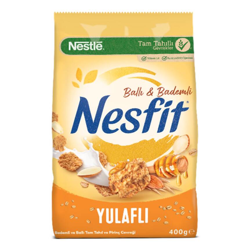 Nestle Nesfit Ballı Bademli Tam Tahıl ve Pirinç Gevreği 400 G - 1