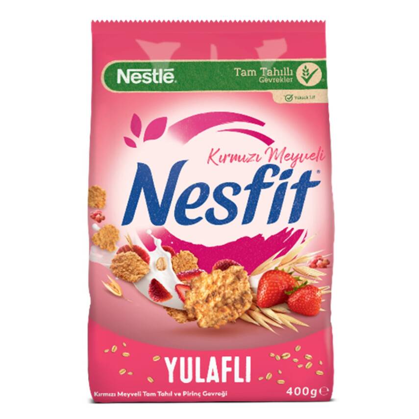 Nestle Nesfit Kırmızı Meyveli Tam Tahıl ve Pirinç Gevreği 400 G - 1