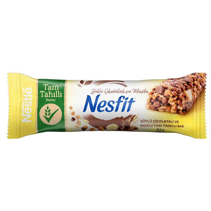 Nestle Nesfit Sütlü Çikolatalı ve Muzlu Tam Tahıllı Bar 23,5 G - 1