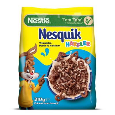 Nestle Nesquik Harfler Kakaolu Buğday ve Mısır Gevreği 310 G - Nestle