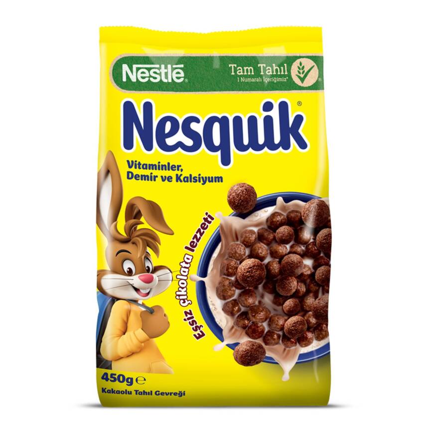 Nestle Nesquik Kakaolu Buğday ve Mısır Gevreği 450 G - 1