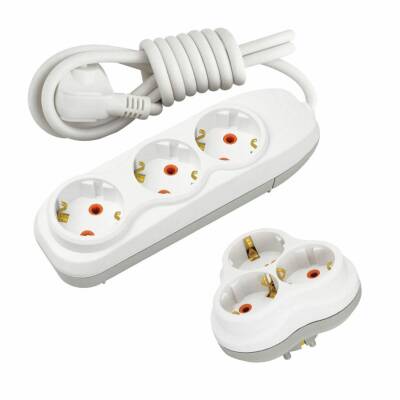 Nilson 3'lü 1,5 Mt Topraklı Grup Priz + Golyat Quatro - Nilson