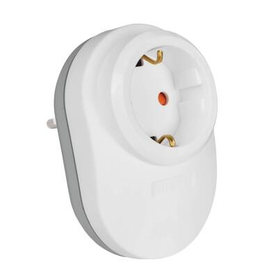 Nilson Akım Korumalı Beyaz Tekli Fiş Priz - Nilson