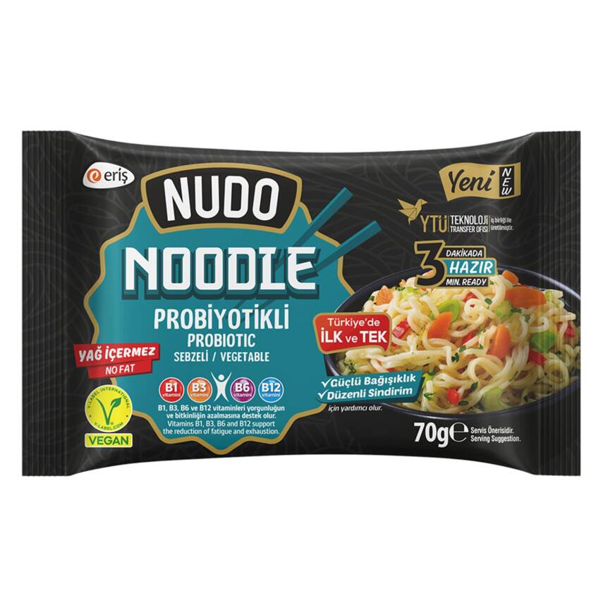 Nudo Probiyotik Sebzeli Noodle Poşet 70 G - 1