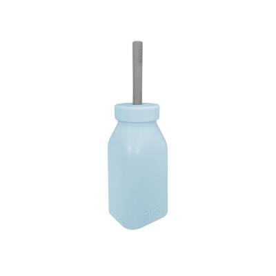 Oioi Şişe + Pipet Mineral Blue / Powder Grey - Oioi