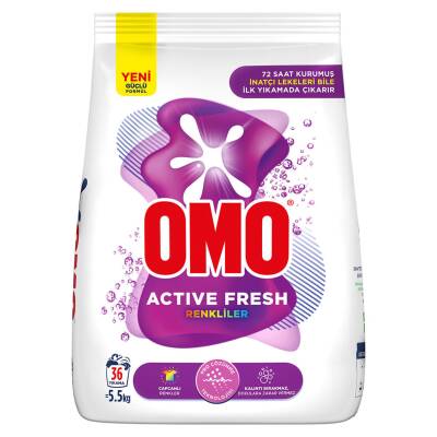Omo Active Fresh Renkliler Toz Deterjan 36 Yıkama 5.5 Kg - Omo