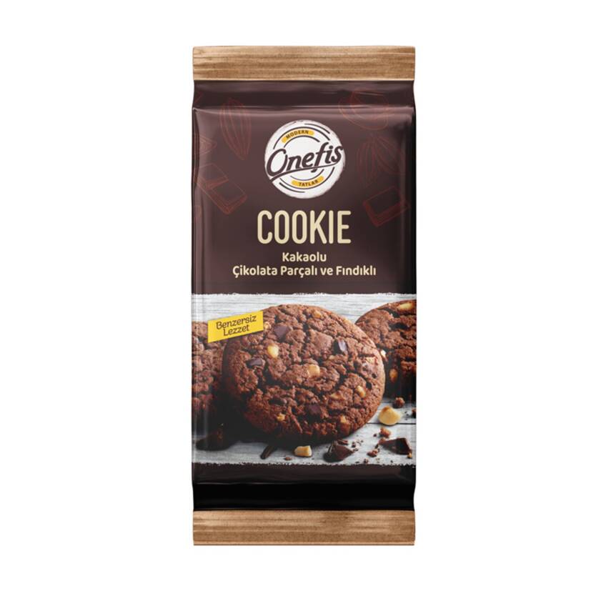 Onefis Kakaolu Çikolata Parçalı & Fındıklı Cookie 180 G - 1