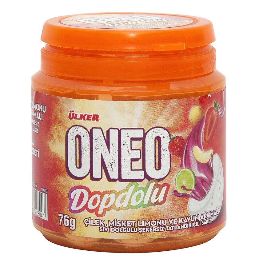 Oneo Dopdolu Meyve Aromalı Şişe Sakız 76 G - 1