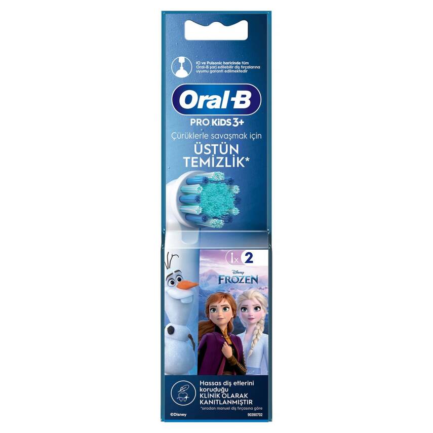 Oral-B Frozen Şarjlı Diş Fırçası Yedek Başlığı Beyaz 2'li - 1
