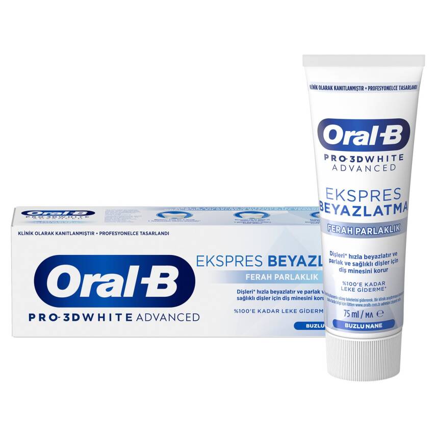 Oral-B Pro 3D White Advanced Ekspres Beyazlatma Ferah Parlaklık 75Ml - 1