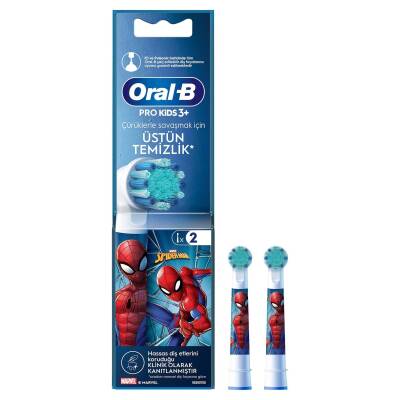 Oral-B Spiderman Şarjlı Diş Fırçası Yedek Başlığı Beyaz 2'li - Oral-B