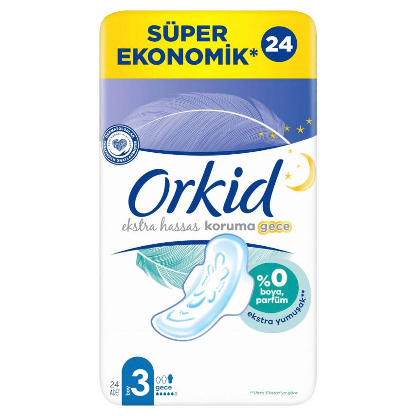 Orkid Ekstra Hassas Dörtlü Gece 24'lü - 1