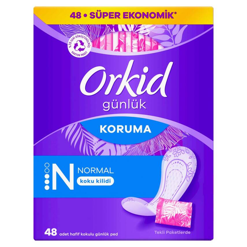 Orkid Günlük Ped Günlük Koruma Dev Ekonomi Paketi 48 Ped (Tekli Paketlerde) - 1