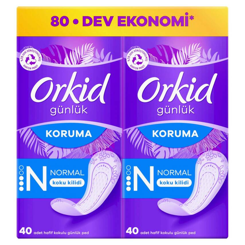 Orkid Günlük Ped Normal Dev Ekonomi Paketi 80 Ped - 1