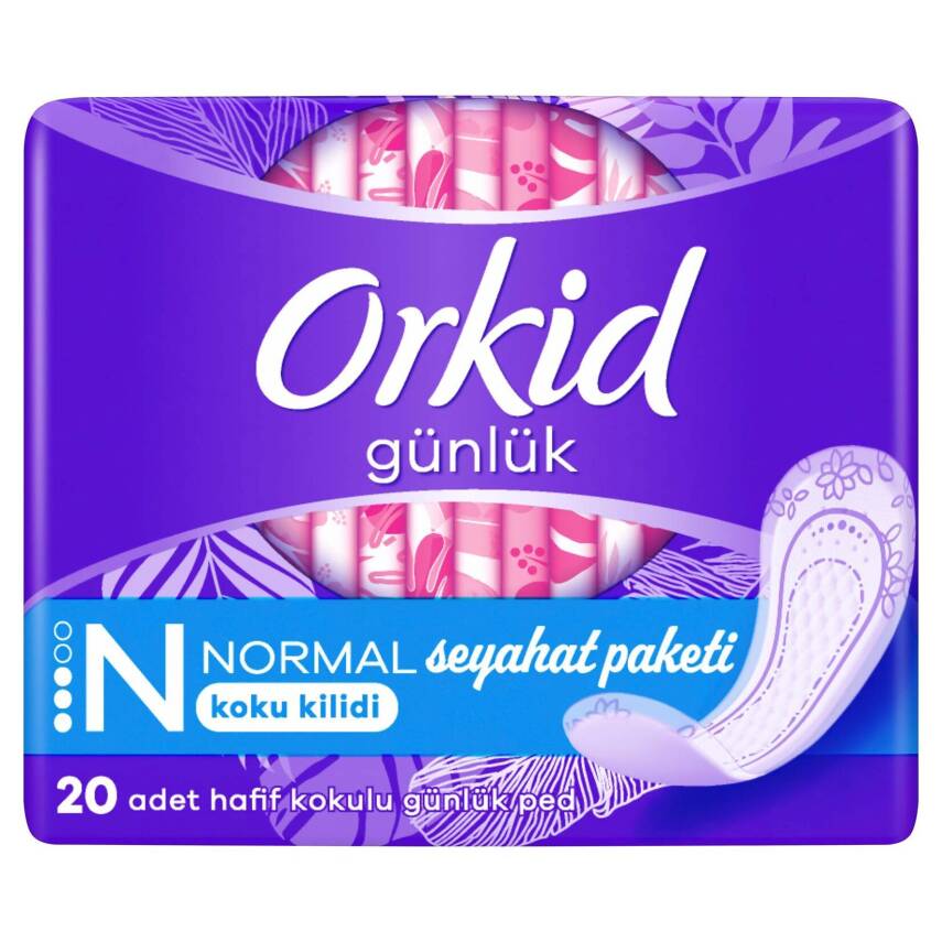 Orkid Günlük Ped Normal Taşınabilir 20'li Çanta Paketi - 1