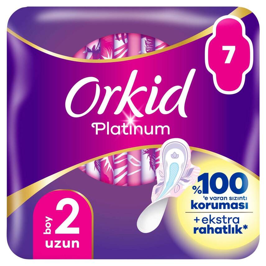 Orkid Platinum Hijyenik Ped Uzun Tekli 7'li - 1