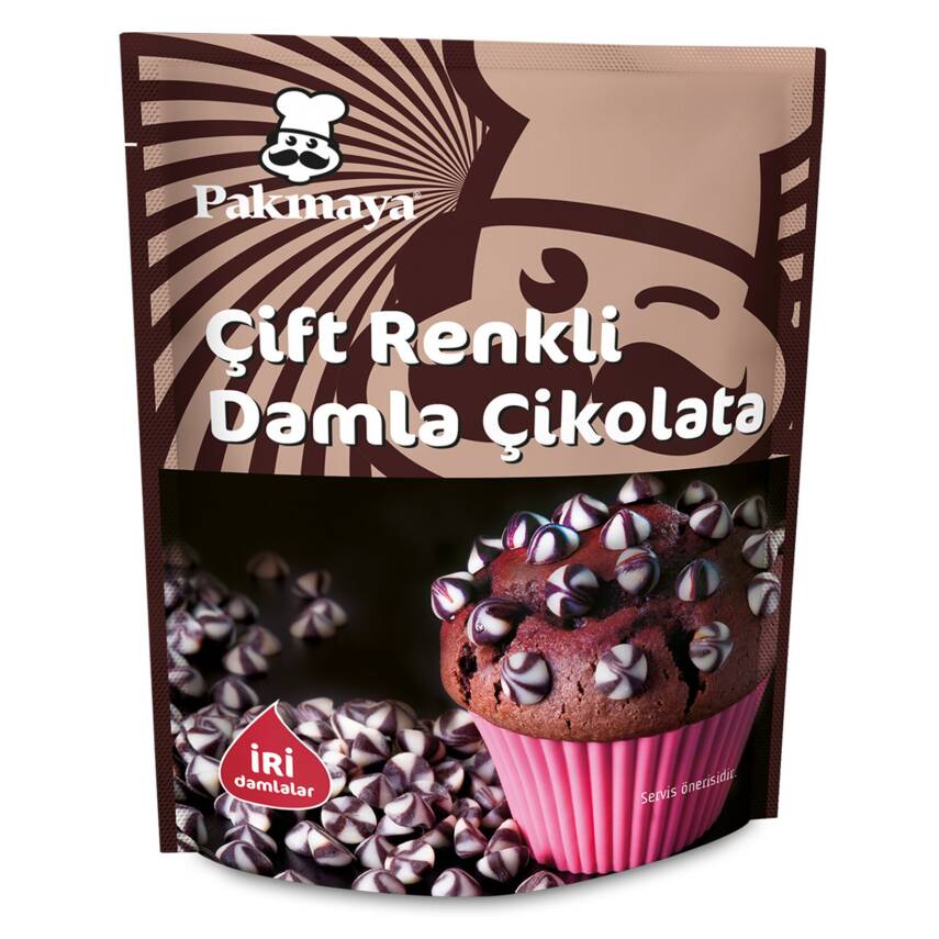 Pakmaya Çift Renkli Damla Çikolata 70 G - 1