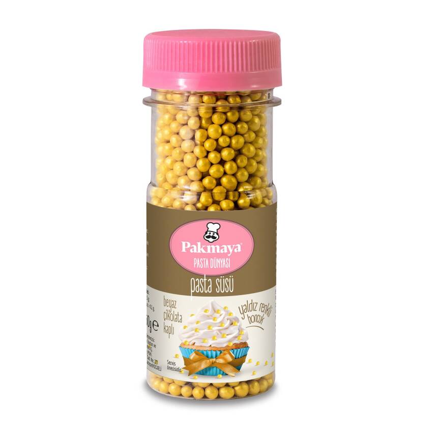 Pakmaya Pasta Süsü Yaldız Boncuk Pirnç Patlağı 50 G - 1