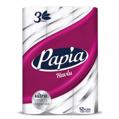 Papia Havlu 12'li 3 Katlı - Papia