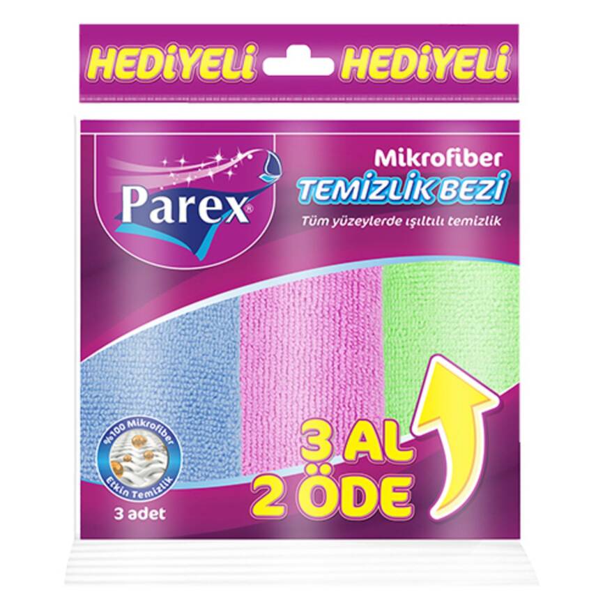 Parex Mikrofiber Temizlik Bezi 3'lü - 1