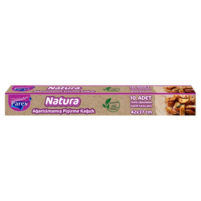 Parex Natura Ağartılmamış Pişirme Kağıdı Hazır Kesilmiş 10'lu - 1