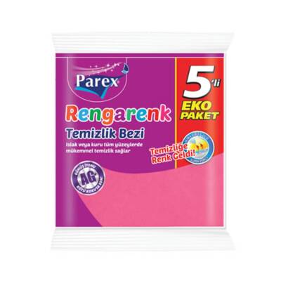 Parex Rengarenk Temizlik Bezi 5'li - Parex