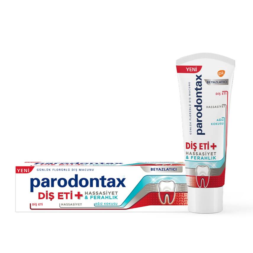 Parodontax Diş Eti + Hassasiyet & Ferahlık Beyazlatıcı Diş Macunu 75 ml - 1