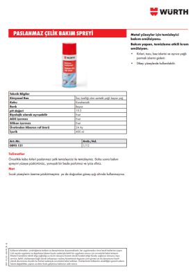 Paslanmaz Çelik Bakım Spreyi 400ml - 2