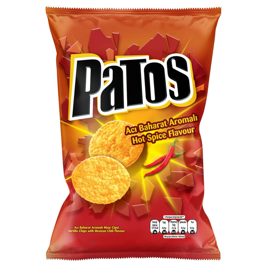Patos Acı Baharat Aromalı Mısır Cipsi 135 G - 1