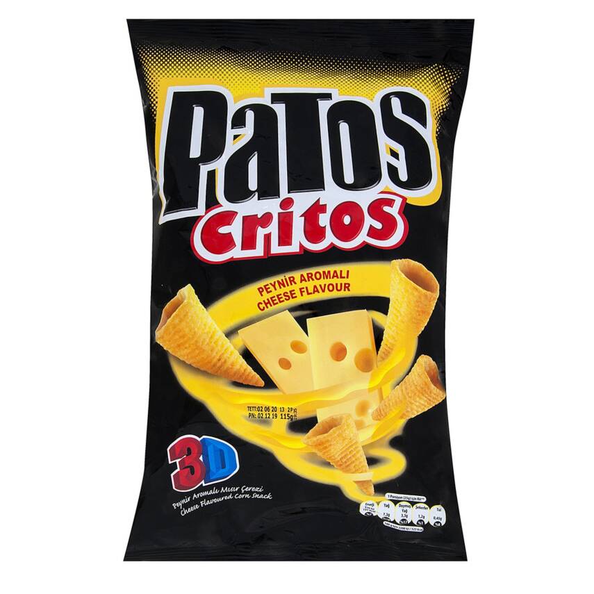 Patos Critos Peynir Aromalı Mısır Çerezi 115 G - 1
