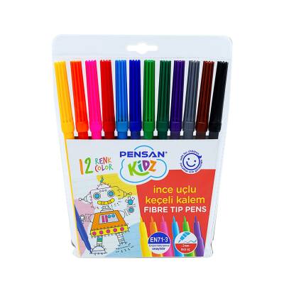 Pensan Kidz 5000 İnce Uçlu Keçeli Kalem 12'li - Pensan